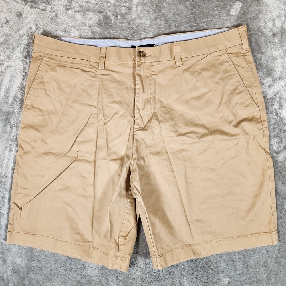 Tommy Hilfiger Shorts Men's 40X9 Beige Outdoor Golf Chino Cotton Blend Pocket